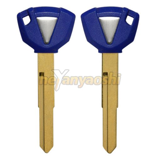 Picture of Kawasaki Motorcycle Key Shell                         Blue Color                                         