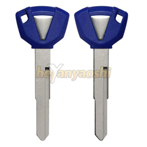 Picture of Kawasaki Motorcycle Key Shell                         Blue Color                                       