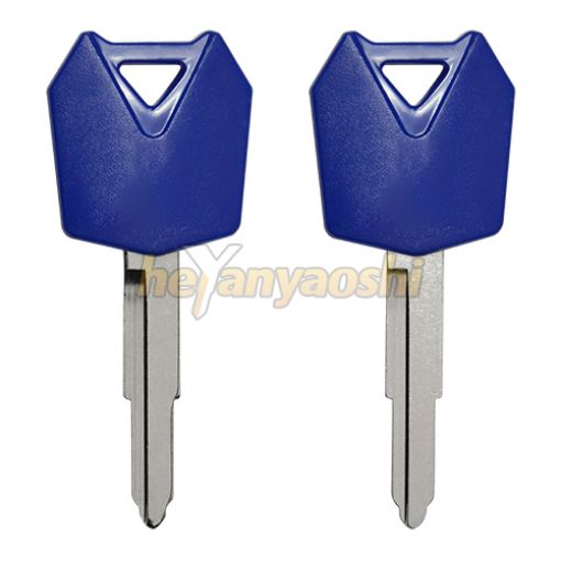 Picture of Kawasaki Motorcycle Key Shell                         Blue Color                                         