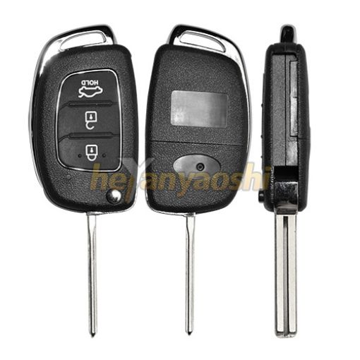 Picture of Replacement 3 Buttons Flip Remote Shell for Hyundai 