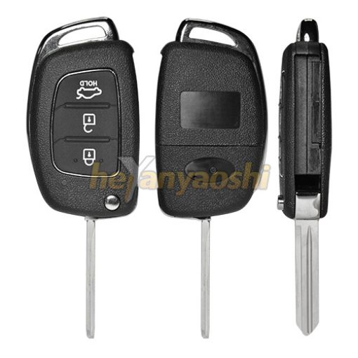 Picture of Replacement 3 Buttons Flip Remote Shell for Hyundai 