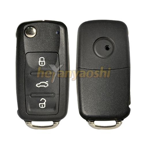 Picture of Replacement 3 Buttons Flip Remote Shell for VW 