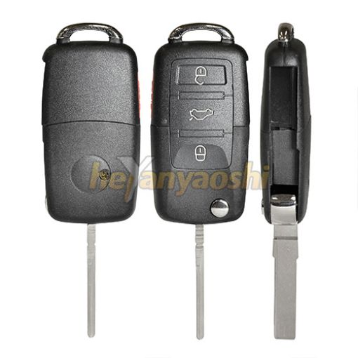 Picture of Replacement 3 Buttons Flip Remote Shell for VW 