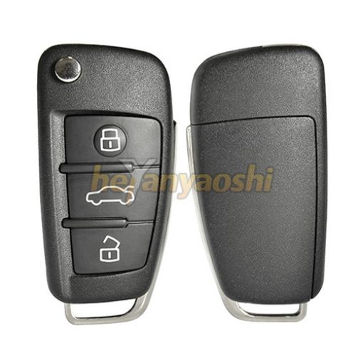 Picture of Replacement 3 Buttons Flip Remote Shell for Audi 8X0837220D