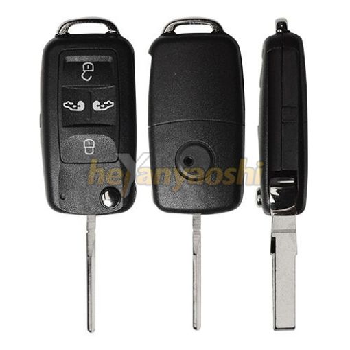 Picture of Replacement 5 Buttons Flip Remote Shell for VW 