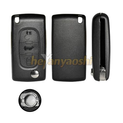 Picture of Replacement 3 Buttons flip Remote Key Shell for Fiat W/O Battery Connector