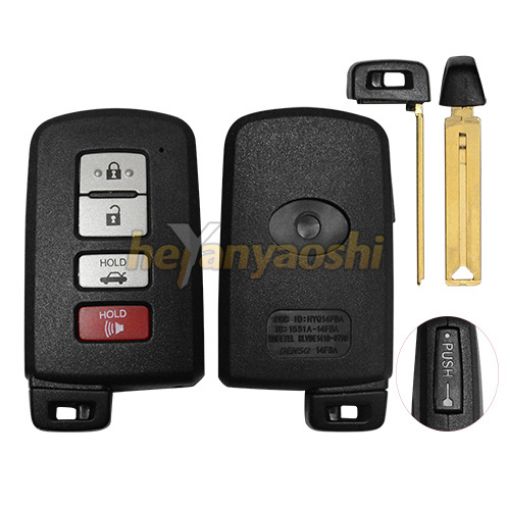 Picture of Replacement 4 Buttons Smart Remote Shell  for Toyota 