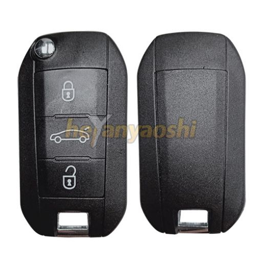 Picture of Replacement 3 Buttons Flip Remote Shell  for Peugeot