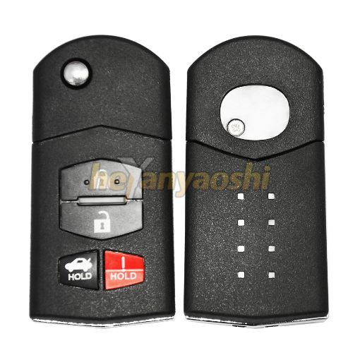 Picture of Replacement 4 Buttons Flip Remote Shell for Mazda W/O Header BGBX1T478SKE125-01