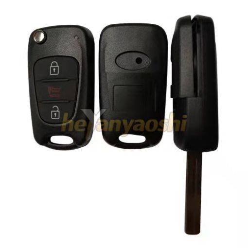 Picture of Replacement 3 Buttons Flip Remote Shell for Hyundai TQ8-RKE-3F02