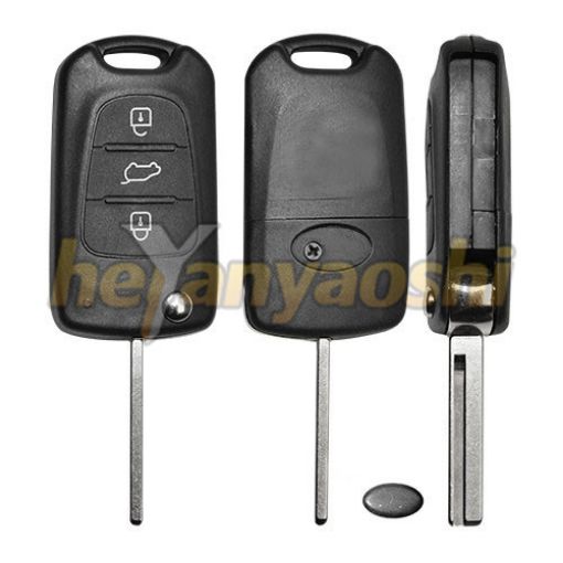 Picture of Replacement 3 Buttons Flip Remote Shell for Hyundai