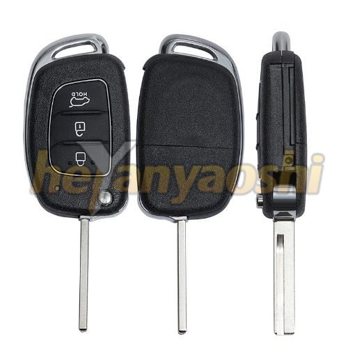 Picture of Replacement 3 Buttons Flip Remote Shell for Hyundai HY18R