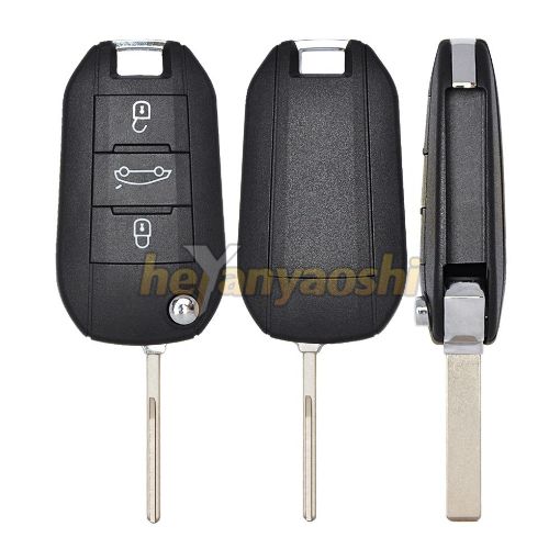 Picture of Aftermarket 3 Buttons Flip Remote Key for Peugeot / Citroen CE : 98 203 077 77