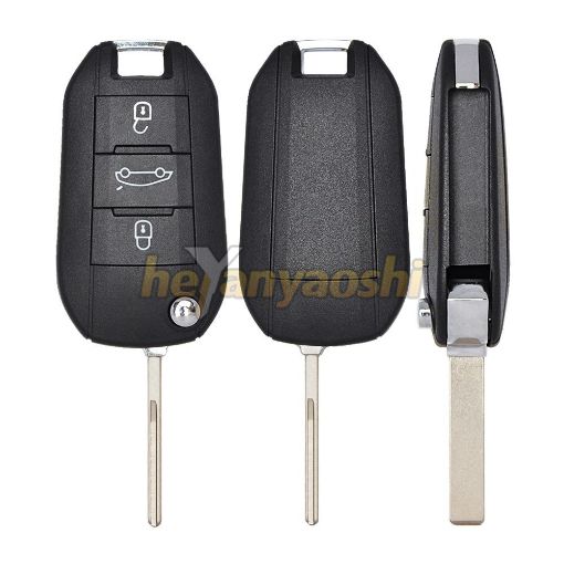 Picture of Aftermarket 3 Buttons Flip Remote Key for Peugeot / Citroen CMIIT: 2014DJ0339