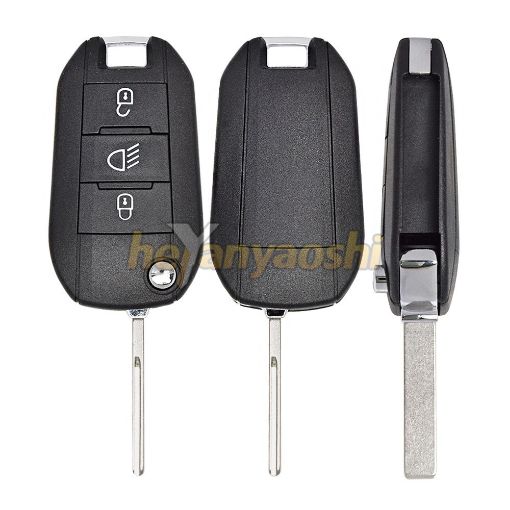 Picture of Aftermarket 3 Buttons Flip Remote Key for Peugeot / Citroen CMIIT: 2015DJ2893