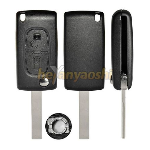 Picture of Aftermarket 2 Buttons Flip Remote Key for Peugeot / Citroen (0523)