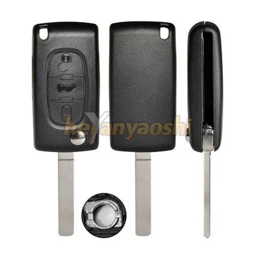 Picture of Aftermarket 3 Buttons Flip Remote Key for Peugeot / Citroen (0523)