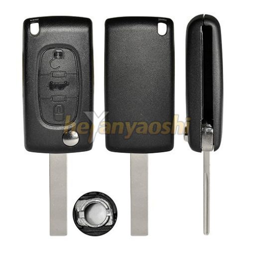 Picture of Aftermarket 3 Buttons Flip Remote Key for Peugeot / Citroen (0523)