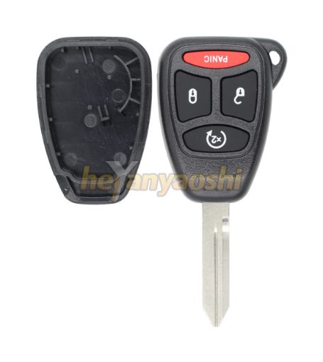 Picture of Replacement 4 Buttons Remote Head Key Shell  for Jeep / Dodge / Chrysler KOBDT04A