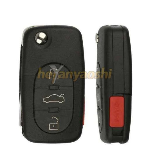 Picture of Replacement 3+1 Buttons Flip Remote Shell for Audi MYT8Z0837231