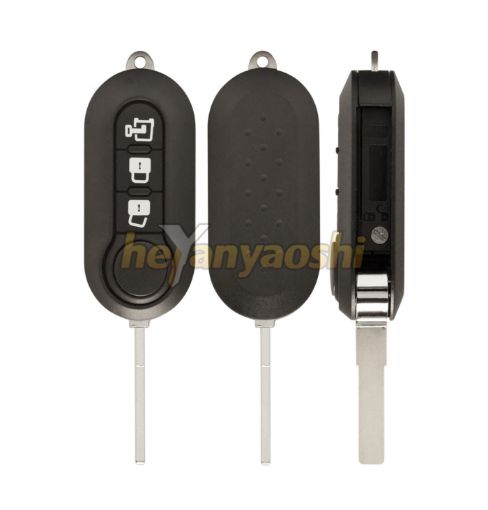 Picture of Replacement 3 Buttons Flip Remote Shell for Fiat 