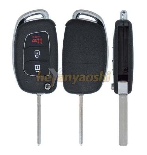 Picture of Replacement 3 Buttons Flip Remote Shell for Hyundai 