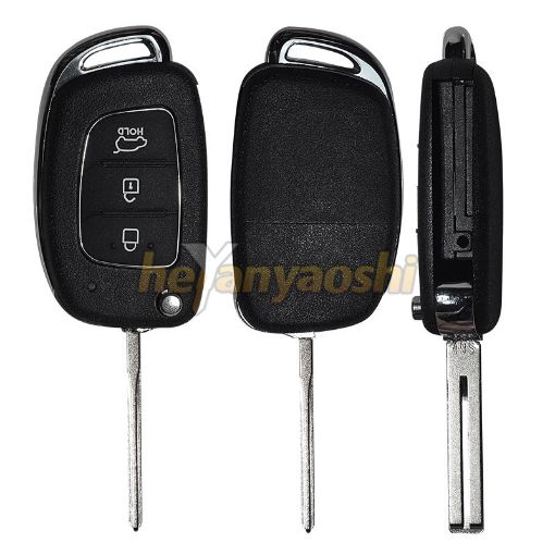 Picture of Replacement 3 Buttons Flip Remote Shell for Hyundai 