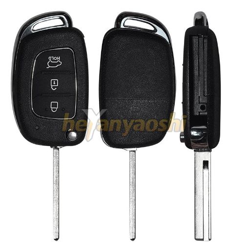 Picture of Replacement 3 Buttons Flip Remote Shell for Hyundai 