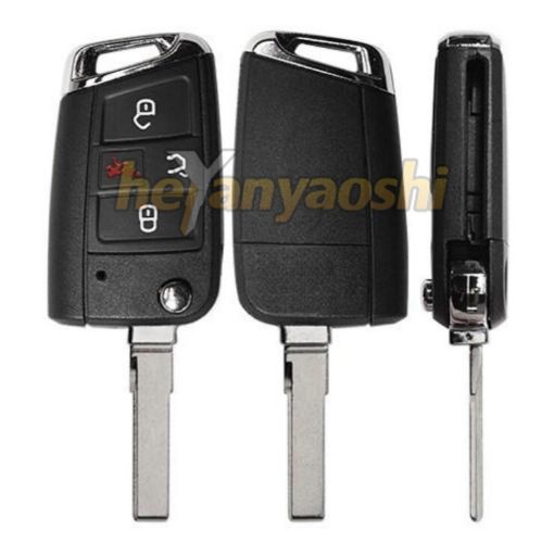 Picture of Replacement 4 Buttons Flip Remote Shell for VW NBGFS12P01