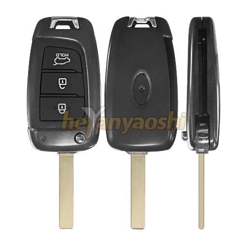 Picture of  Replacement 3 Buttons Flip Remote Shell for Hyundai KK12