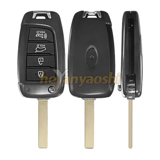 Picture of  Replacement 4 Buttons Flip Remote Shell for Hyundai KK12